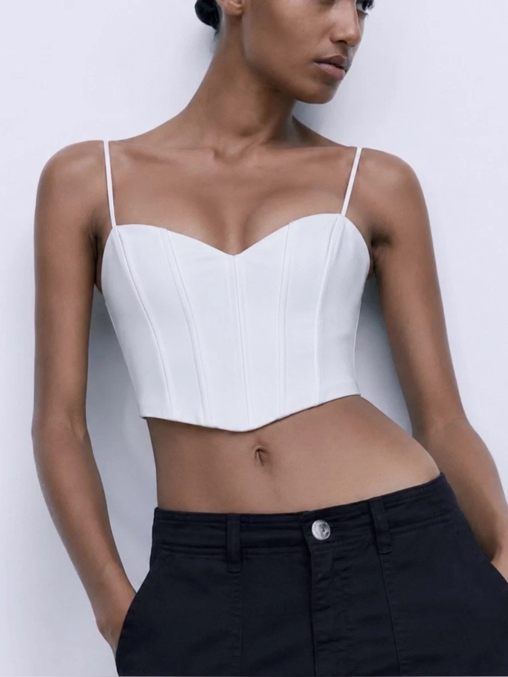 Zara White Corset Top
